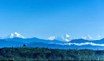 Dirang to Tawang Enroute View of Greater Himalayan Peaks in the Background of Lush Himalayan Rural Landscape