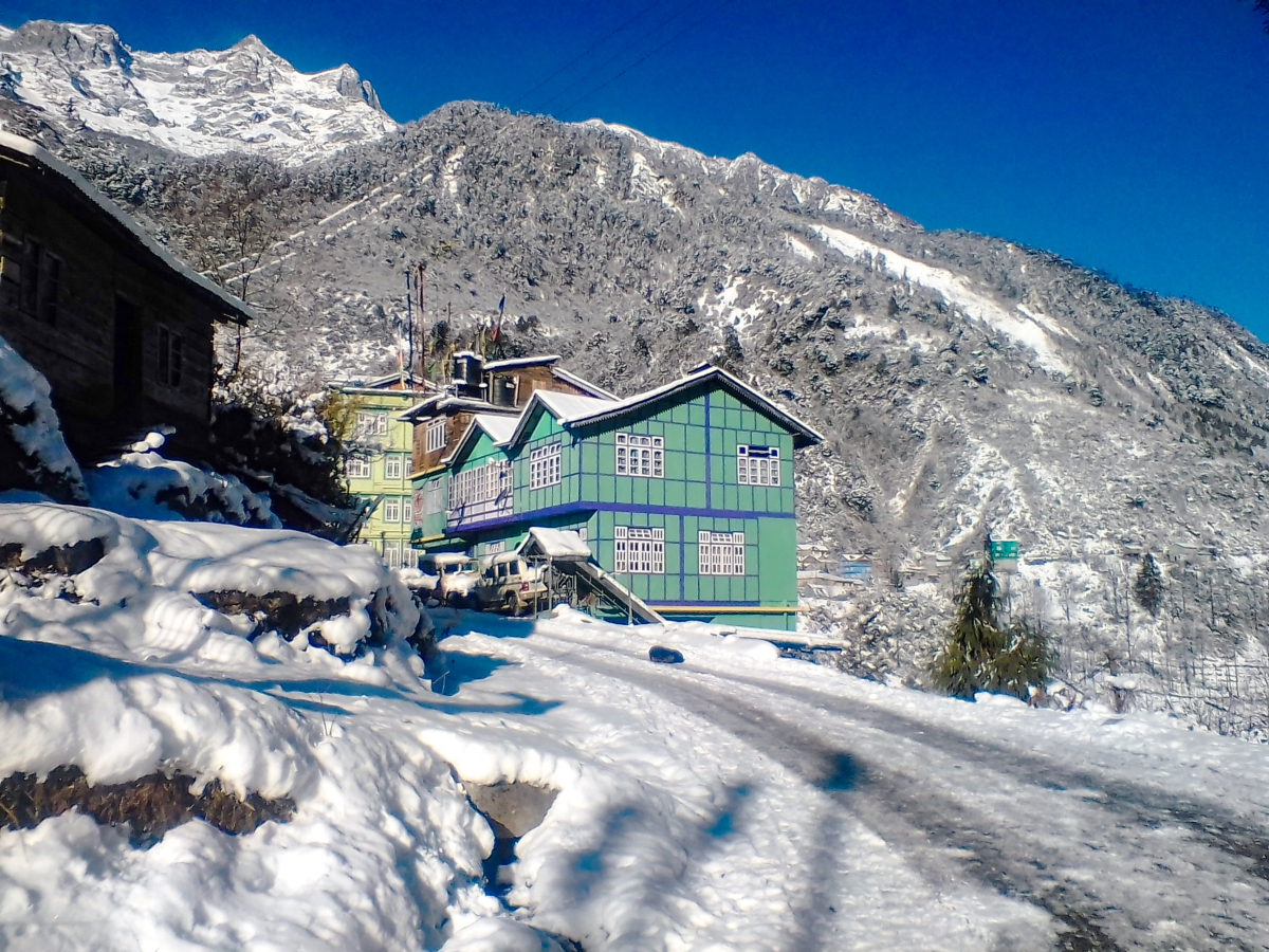 Lachen in late February after fresh Snowfall