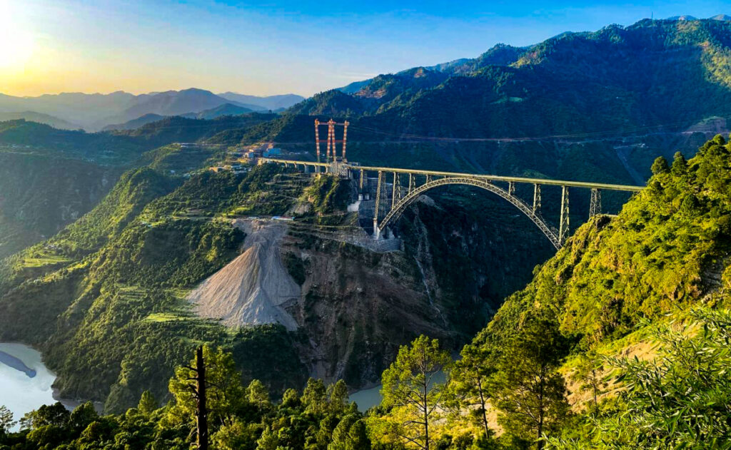 The World's Highest Rail Bridge: Trains to Kashmir from Jammu Cross the Spectacular Chenab Bridge