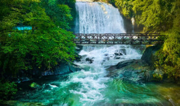 Meghalaya's Umkrem Waterfall in Monsoon
