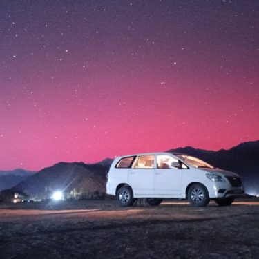 Leh's Night Sky Dazzles with Rare Northern Lights on 10th Oct, 2024
