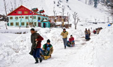Experience Sledding on the pristine snow in the curated Kashmir Winter Tour Packages by SetMyTrip