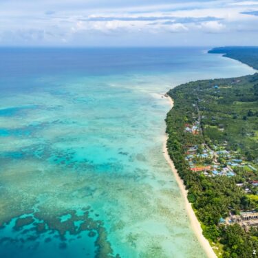 Aerial View of a Backpacker Hostel in Andaman and Nicobar Islands