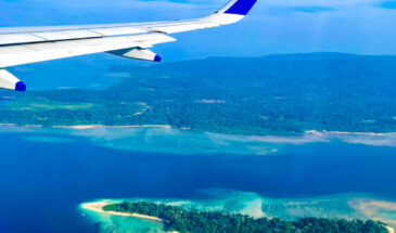 Aerial View of Jolly Buoy Island from the Flight from Kolkata to Port Blair