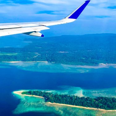 Aerial View of Jolly Buoy Island from the Flight from Kolkata to Port Blair