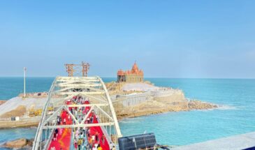 The Kanyakumari Sea Glass Bridge, India’s first-ever glass bridge constructed over the sea, is an architectural marvel located in Tamil Nadu