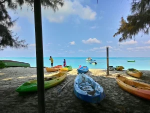 7N/8D Kadmat Agatti Kavaratti Island Hopping Package by SetMyTrip: Kayaks at Kadmat Beach