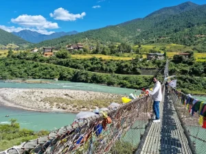14N/15D Classic Bhutan Tour: Thimphu-Punakha-Bumthang-Gangtey-Paro: Punakha Suspension Bridge