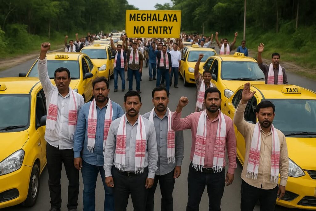 Navigating the Assam-Meghalaya Taxi Dispute: A Practical Guide for Tourists: AI Generated Image for Representation