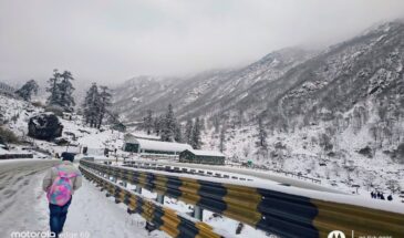 Tsomgo Lake Region Late February Snowfall in Sikkim
